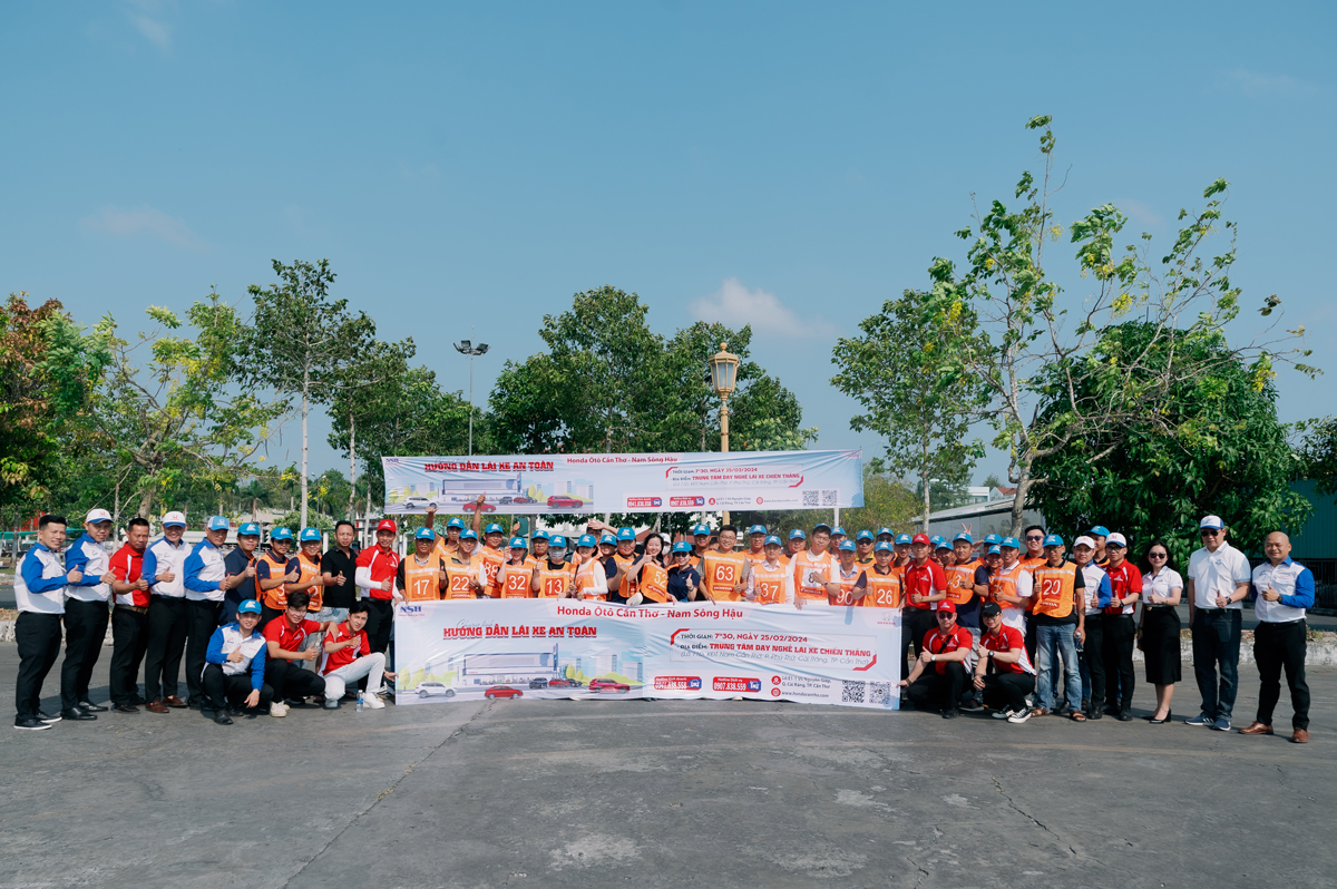Hơn 50 học viên tham gia lái xe an toàn cùng Honda Ô tô Cần Thơ - Nam Sông Hậu