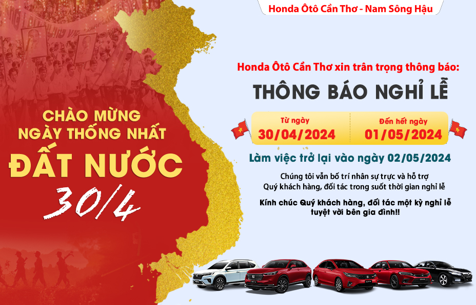 THÔNG BÁO NGHỈ LỄ "30/4 - 1/5" NĂM 2024