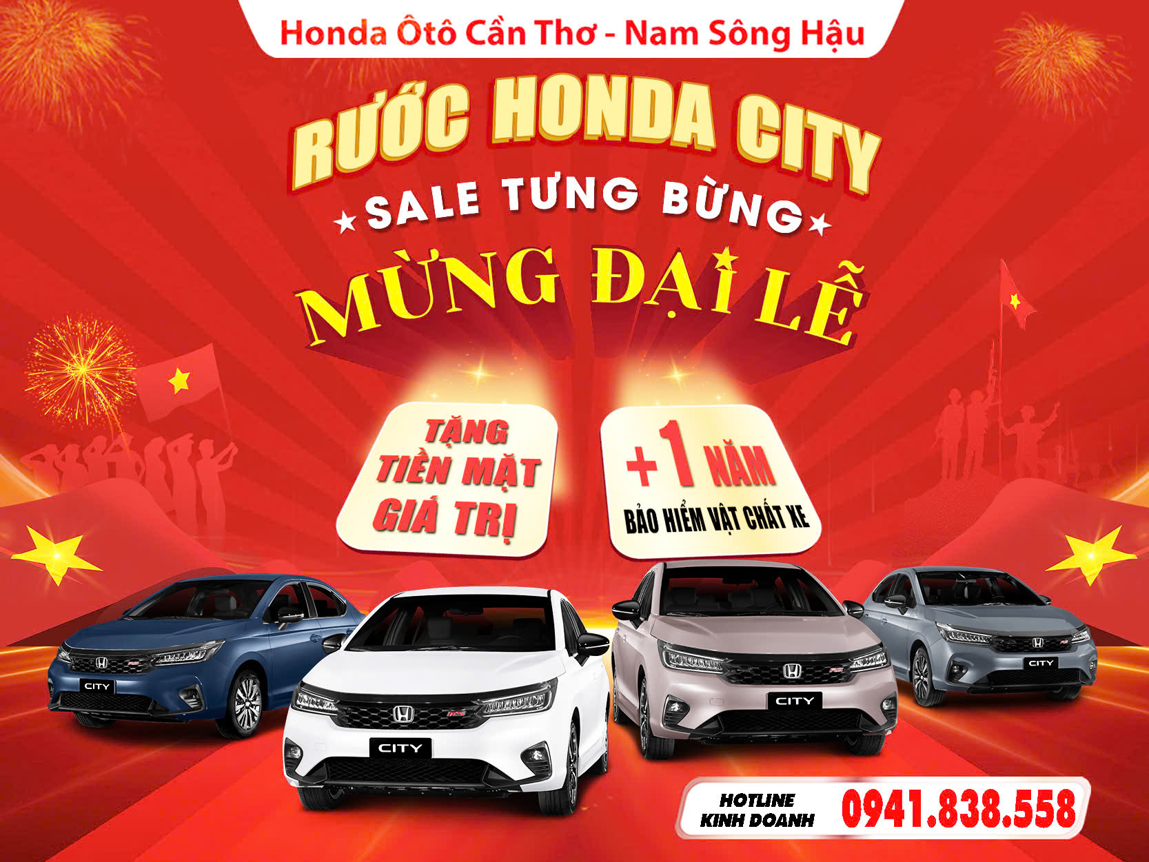 SALE TƯNG BỪNG - MỪNG ĐẠI LỄ  RƯỚC HONDA CITY NGAY