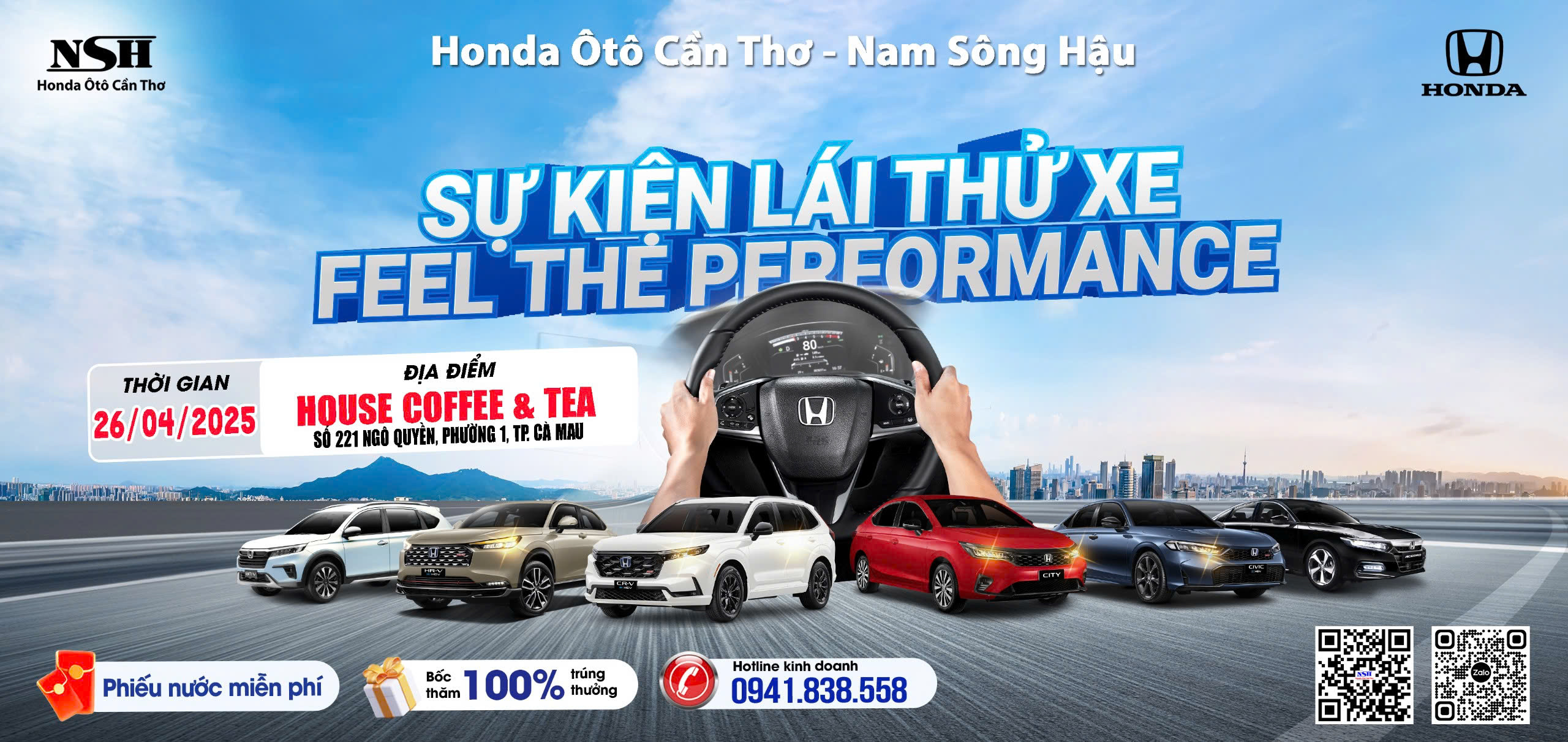 [SỰ KIỆN SẮP DIỄN RA] FEEL THE PERFORMANCE : Trải nghiệm cảm giác vận hành vượt trội tại Phường 1, TP. Cà Mau [26.04.2025]