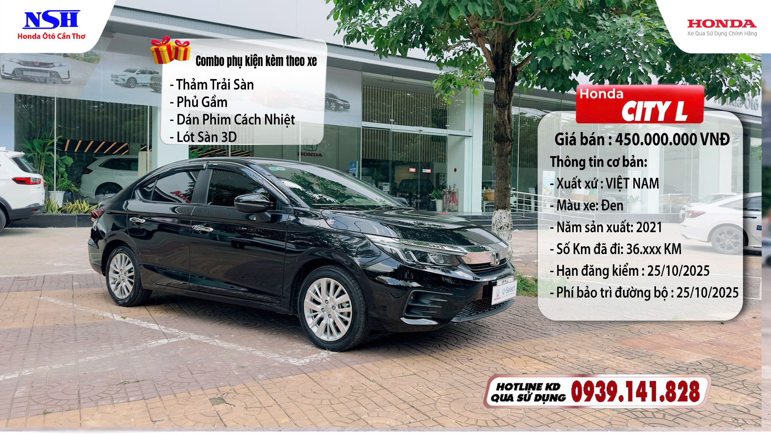 Honda City L màu đen năm sản xuất 2021 (Đã Bán)