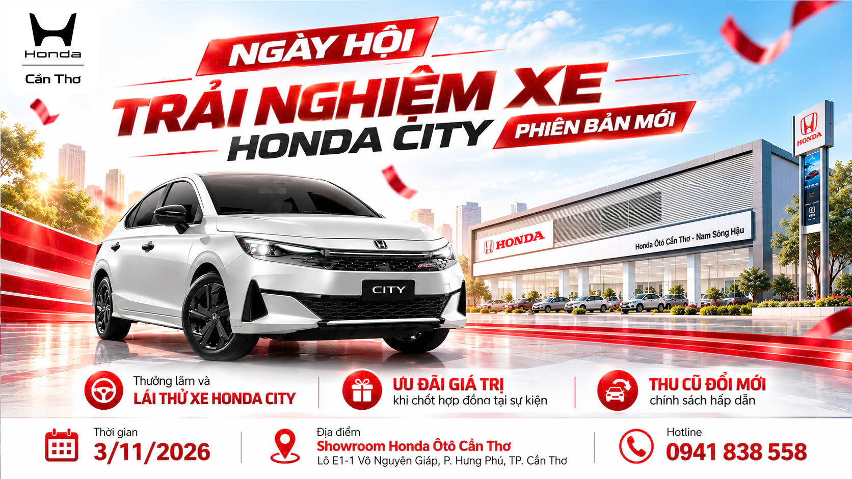 NGÀY HỘI TRẢI NGHIỆM XE HONDA CITY PHIÊN BẢN MỚI